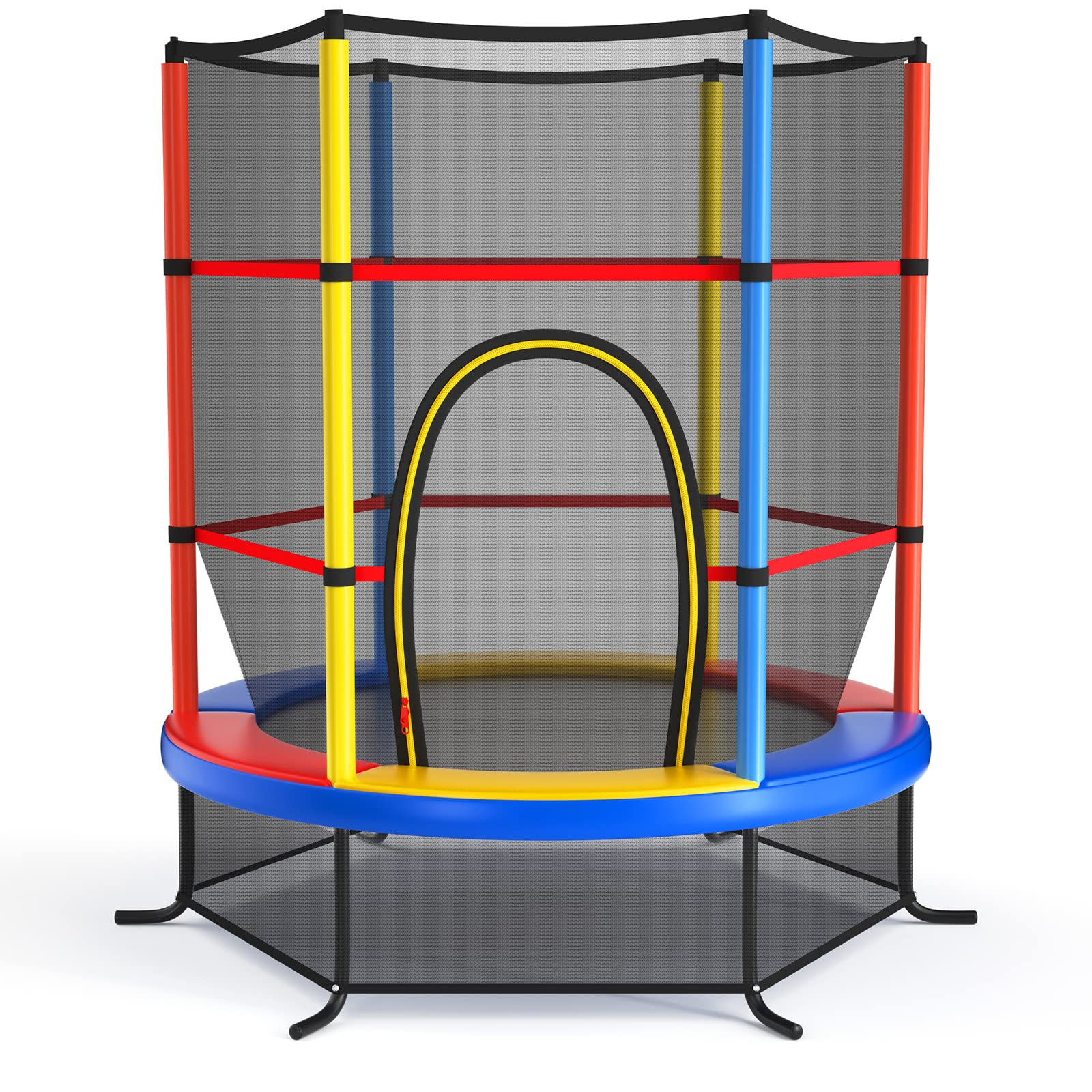 55" Kids Trampoline with Safety Enclosure Net - Giantex