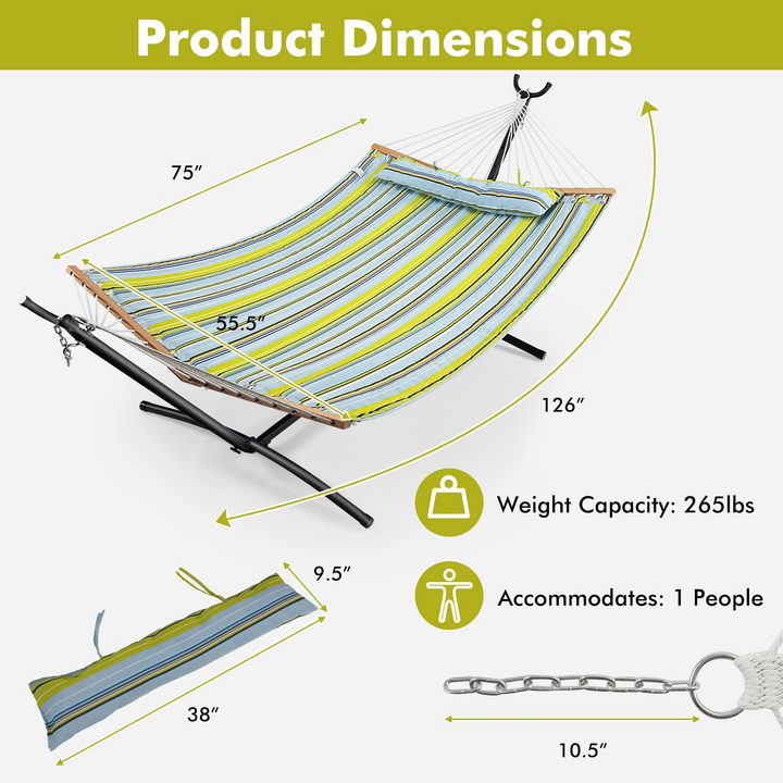 Hammock Swing Camping Hammock for Stand with Spreader Bar