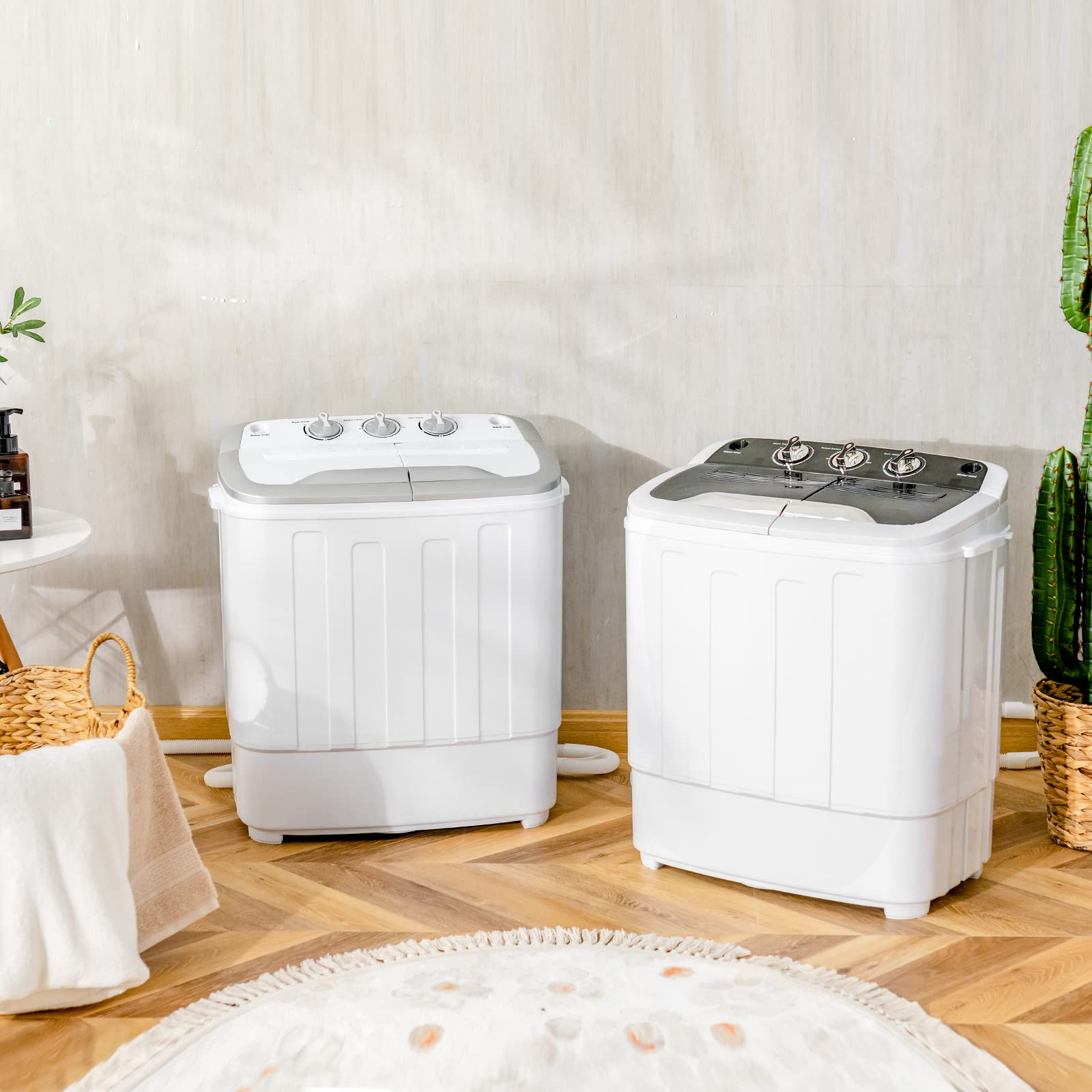 Giantex Portable Washing Machine, 13lbs Mini Twin Tub