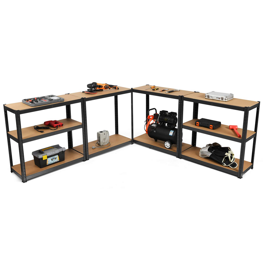 Giantex 2 Pieces Shelving Rack Storage Shelf Steel Garage Utility Rack 5-Shelf Adjustable Shelves
