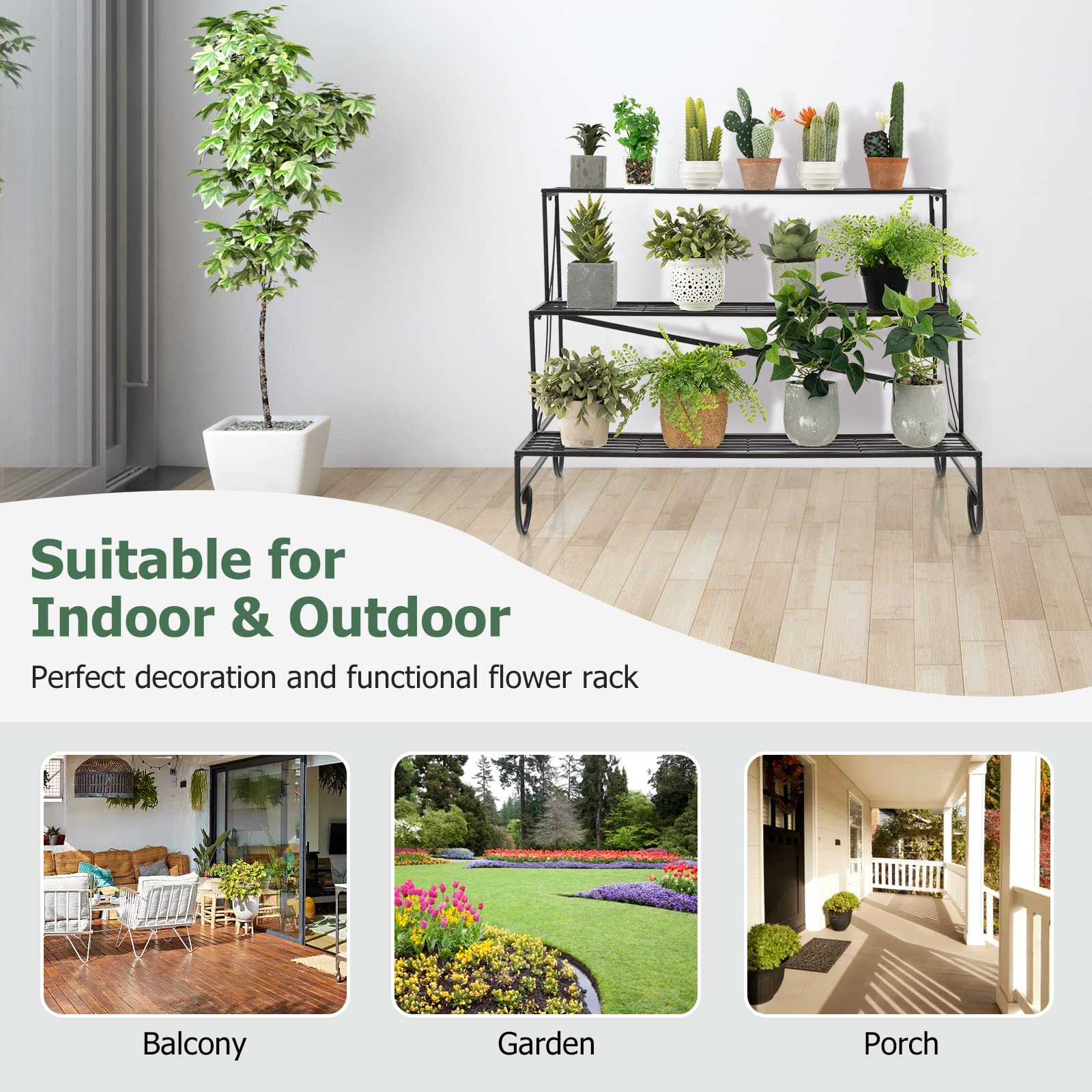 Giantex 3 Tier Metal Plant Stand