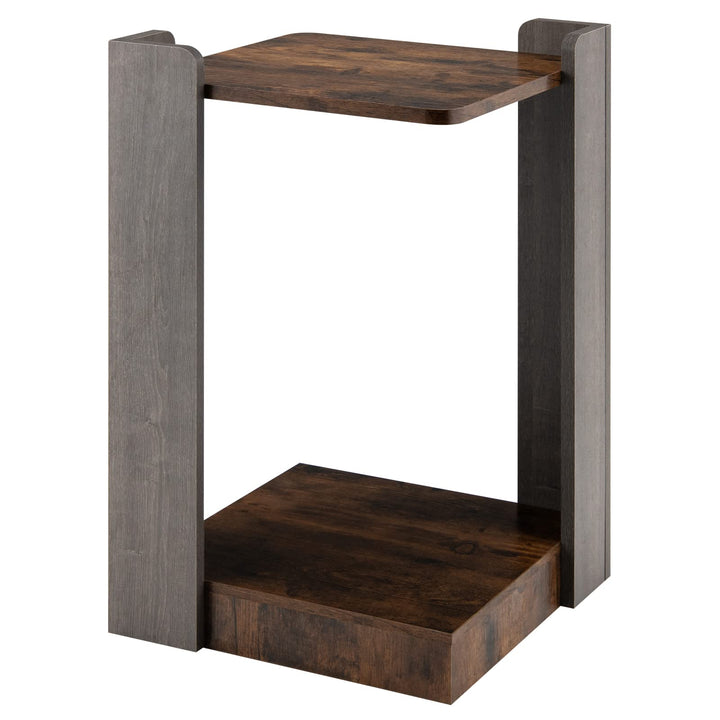 Giantex End Table, 2-Tier Side Table w/Open Storage Shelf