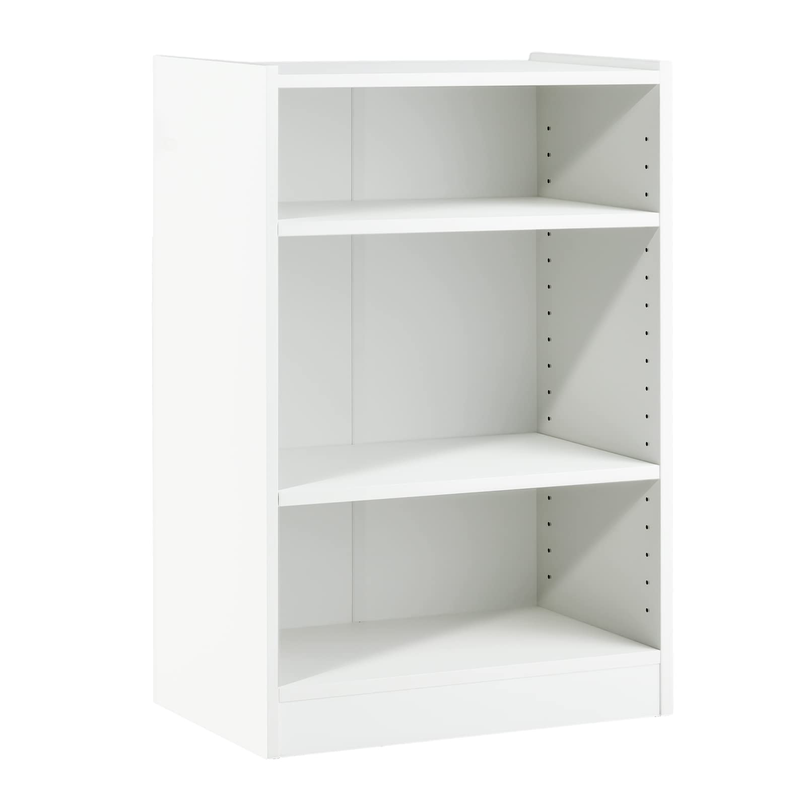 Giantex 3-Cube Bookcase White - 3-Tier Modern White Open Bookshelf with Adjustable Shelves
