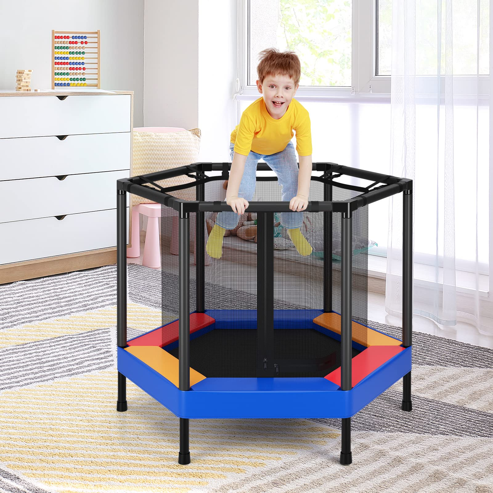 Outdoor Indoor Mini Recreational Round Trampoline -  Giantex