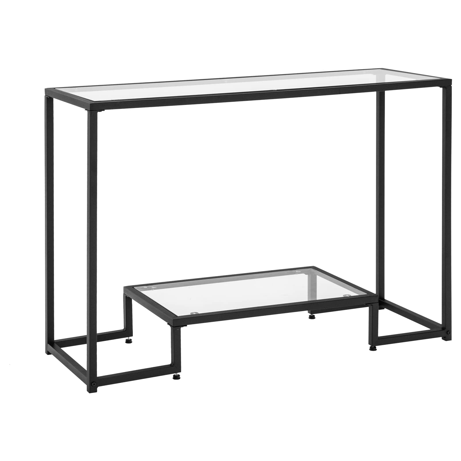 Giantex Narrow Console Entryway Table - Modern Sofa Side Table with Storage Lower Shelf, Black