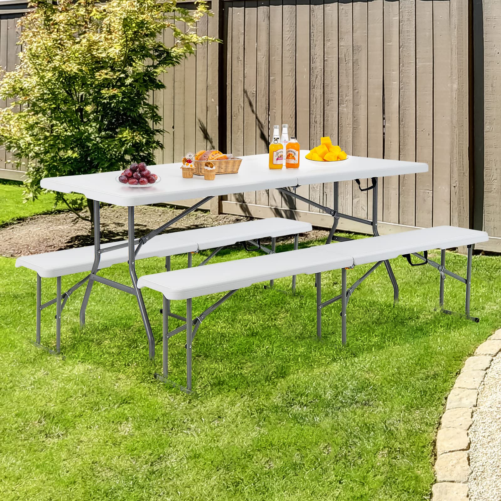 Giantex 6 Feet Folding Bench
