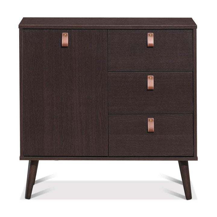 Giantex Sideboard Storage Cabinet with Doors and Adjustable Shelf (Dark Brown)
