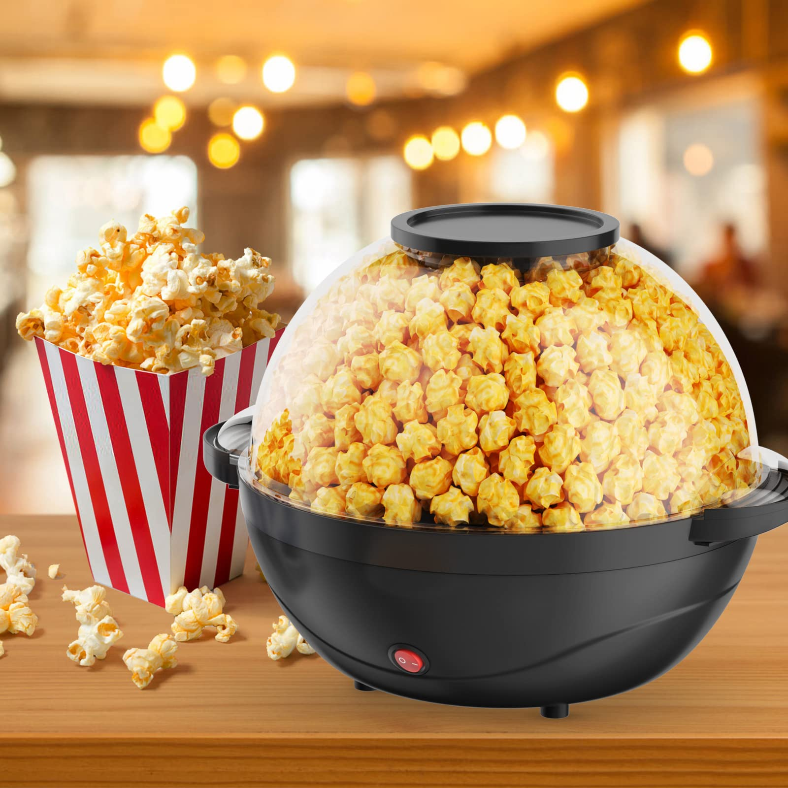 Giantex Popcorn Popper Machine, 6 Quarts/24 Cups Electric Popcorn Maker with Nonstick Plate