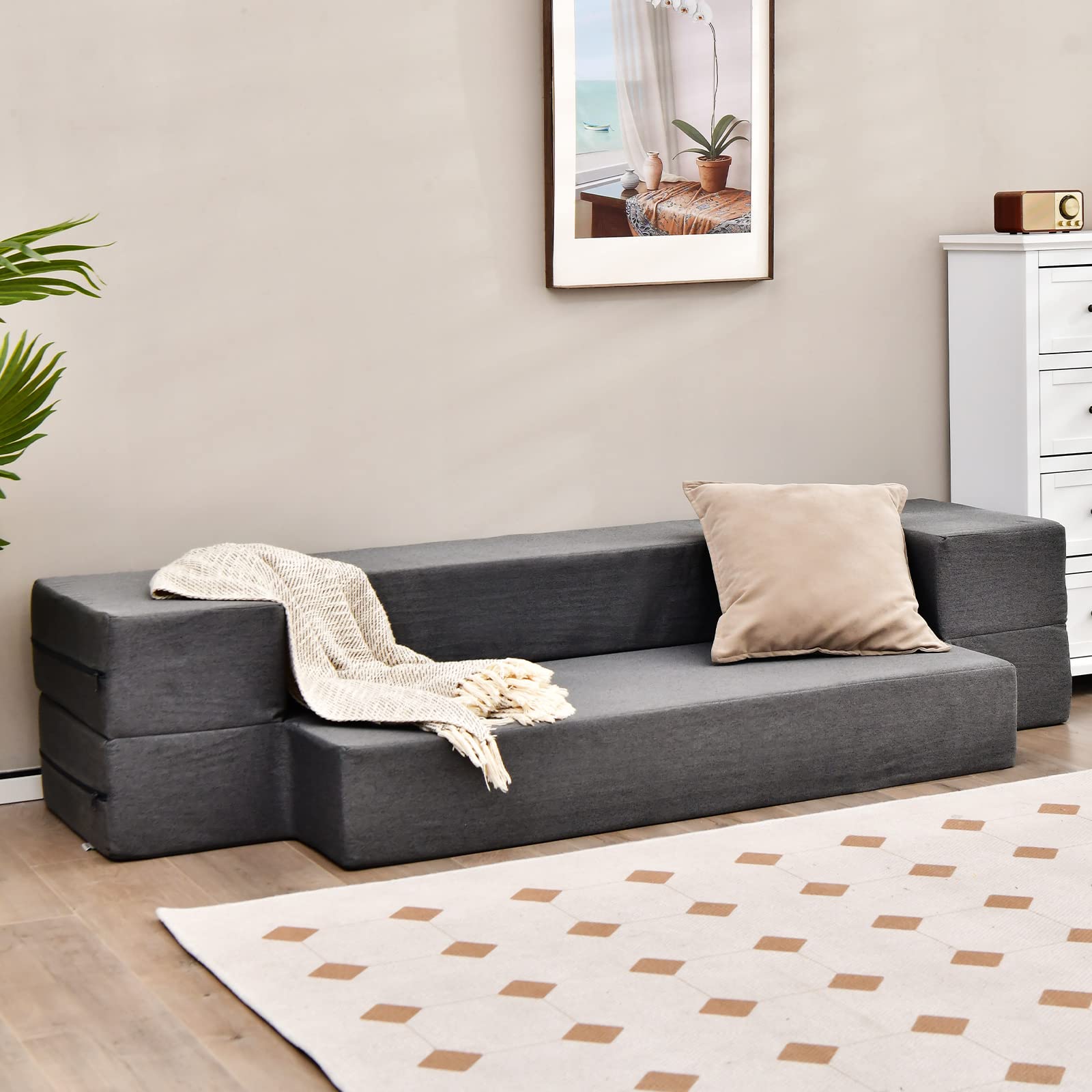 Giantex 8 Inch Folding Sofa Bed Couch