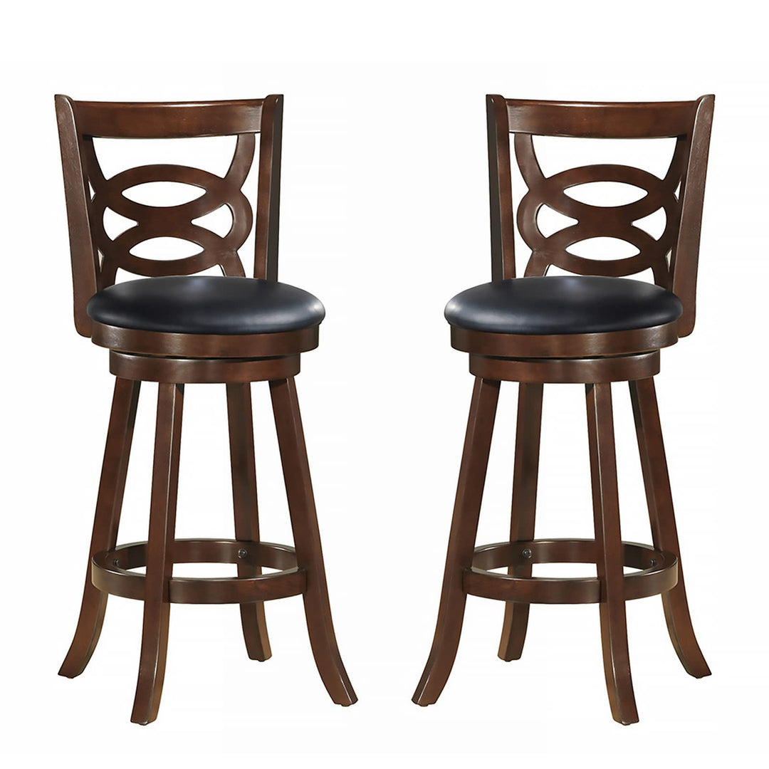 Giantex Bar Stools, Counter Height Dining Chair, Fabric Upholstered 360 Degree Swivel
