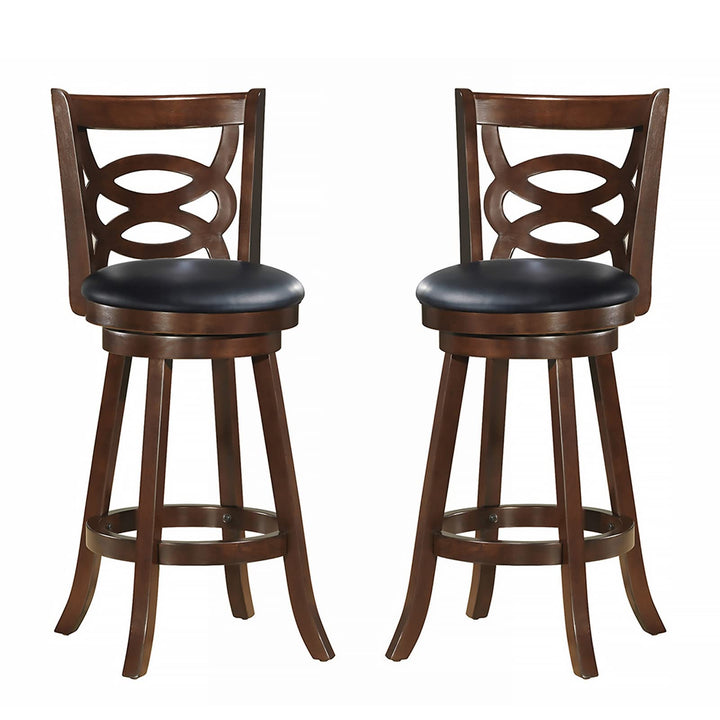Giantex Bar Stools, Counter Height Dining Chair, Fabric Upholstered 360 Degree Swivel