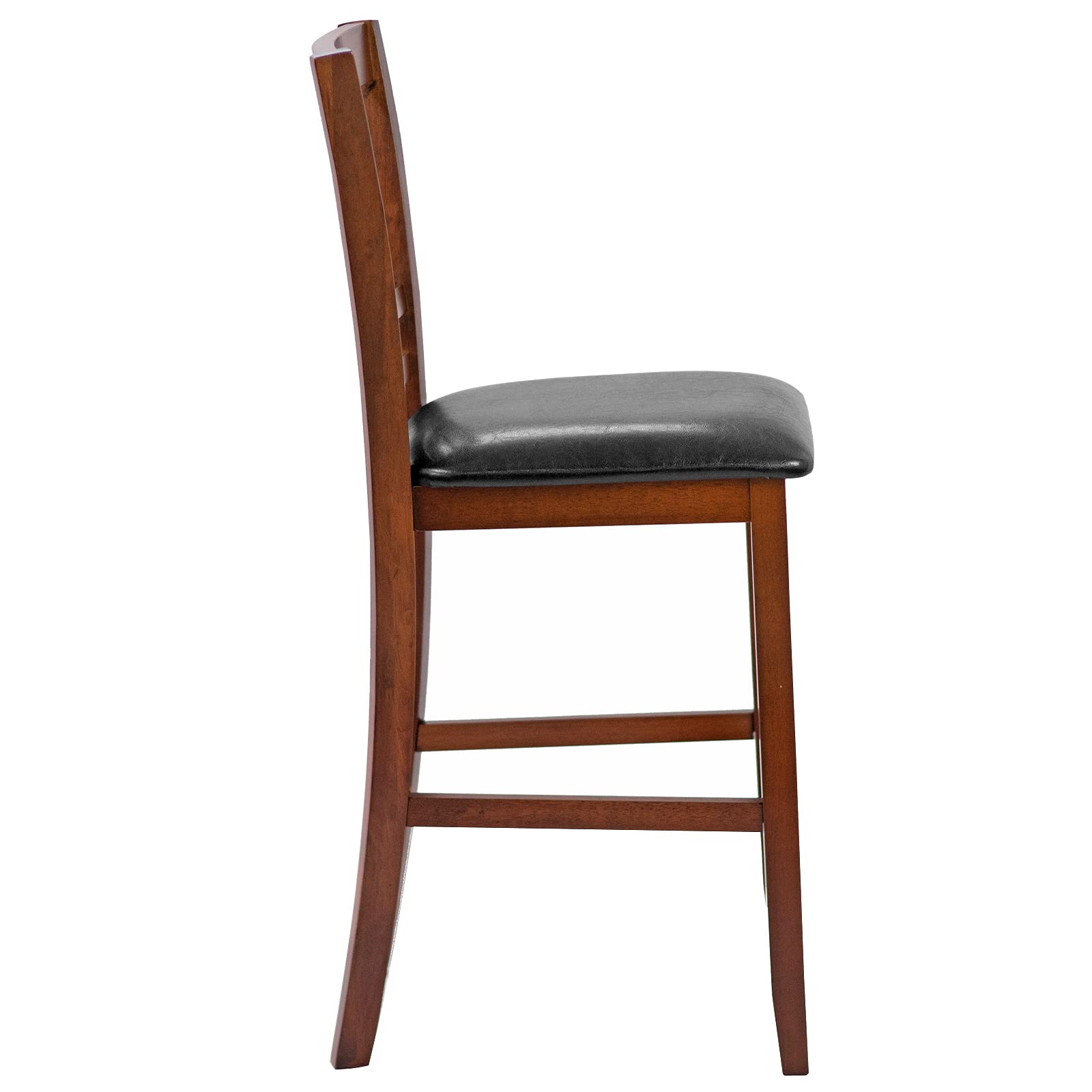 Giantex Modern 25” Counter Height Dining Pub Stools with X-Shaped Backrest, Soft Cushion & Durable PU Seat