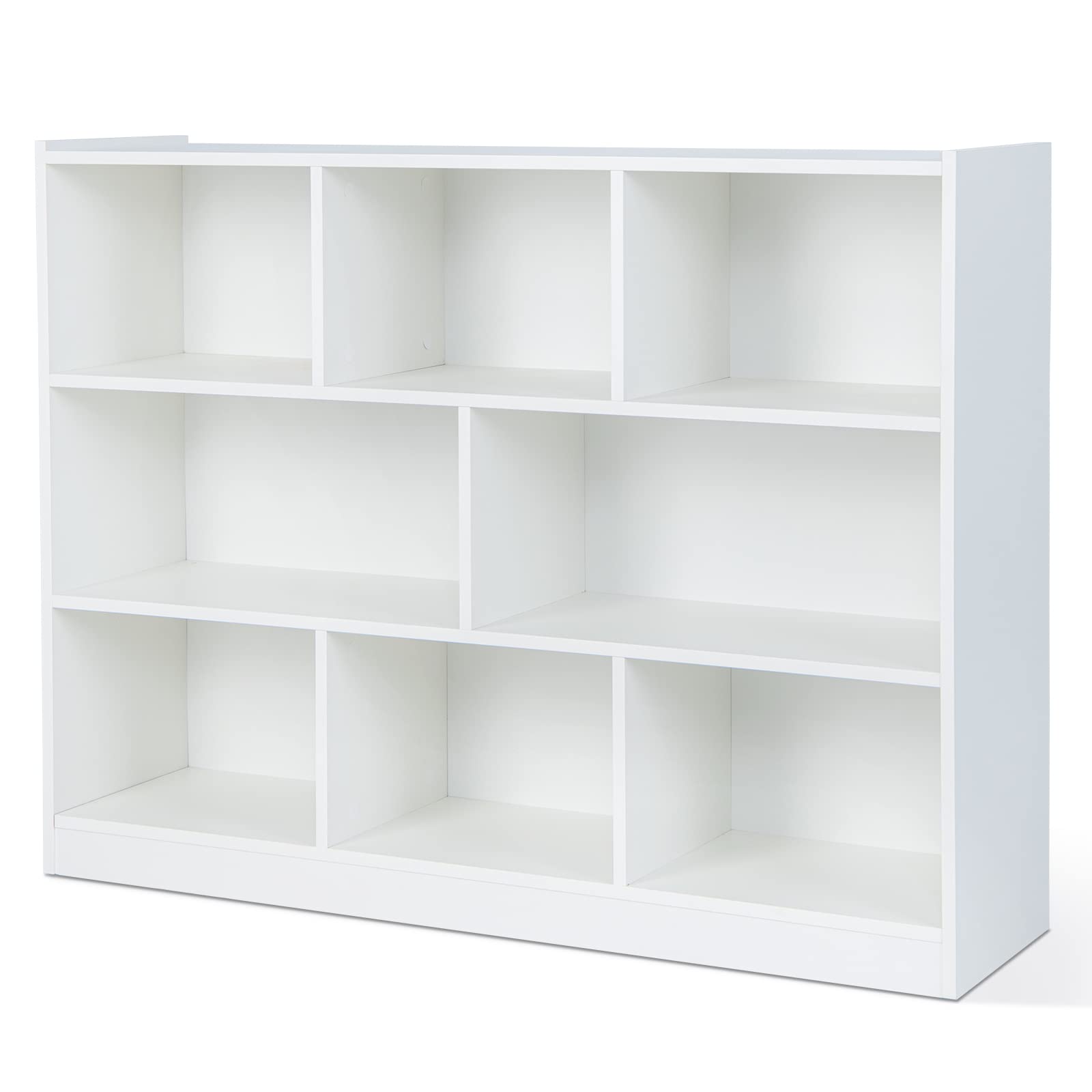 Giantex 8 Cube Bookcase, Freestanding 3-Tier Open Bookshelf