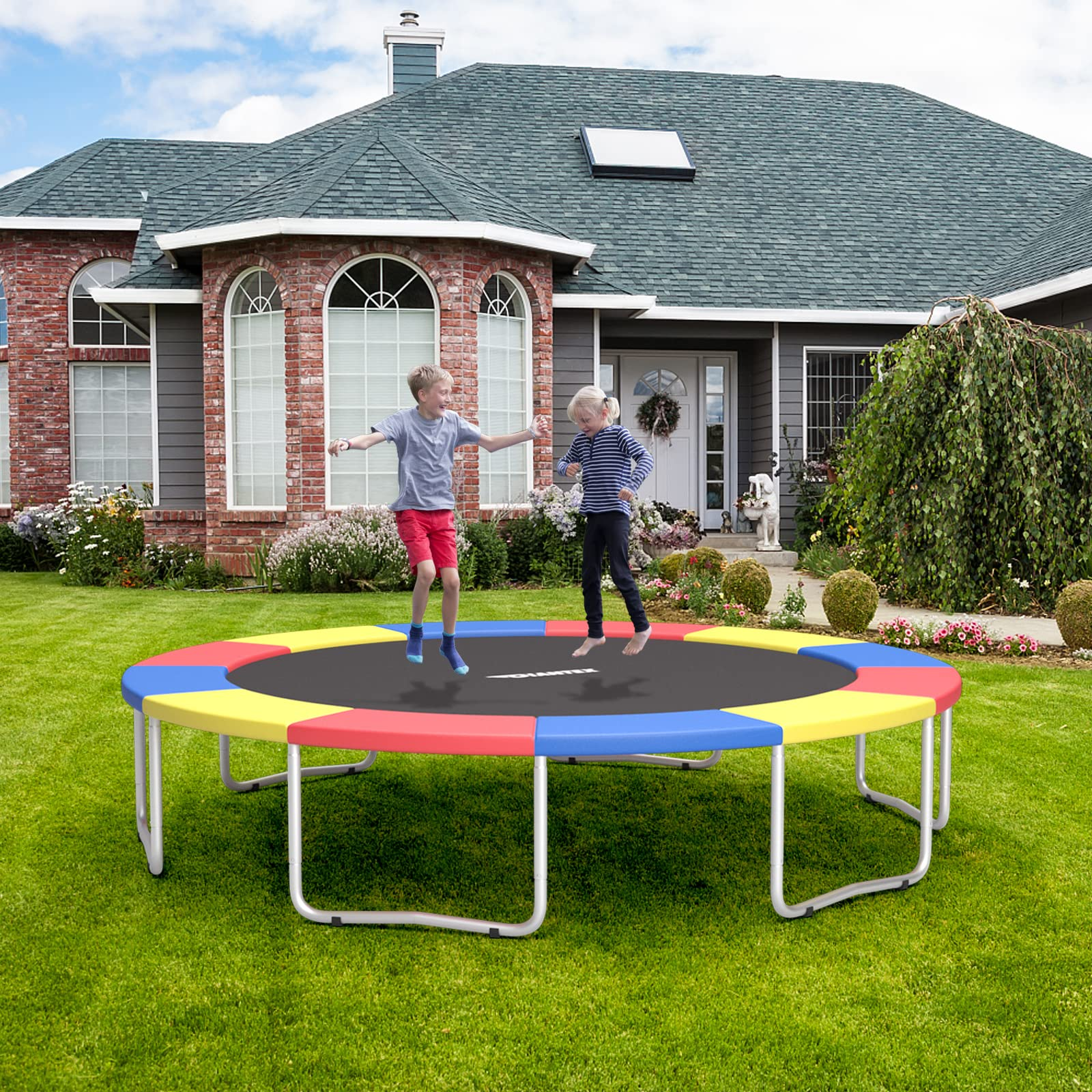 Replacement Trampoline Jumping Mat - High-Elastic PP Material Fits 8ft, 10ft, 12ft, 14ft, 16ft Round Frames (Springs Not Included)