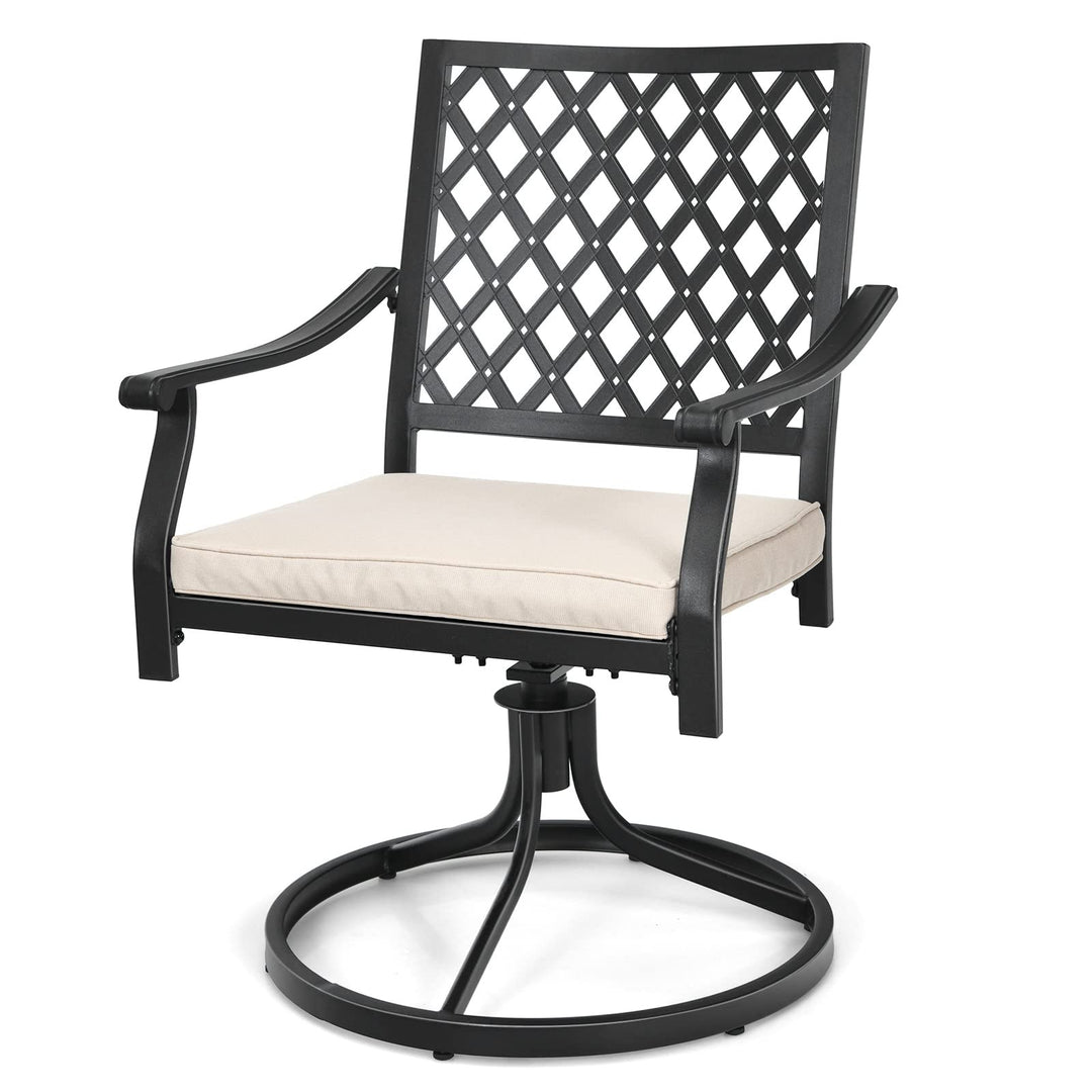 5 Piece Patio Dining Set, Outdoor Square Bistro Table for 4