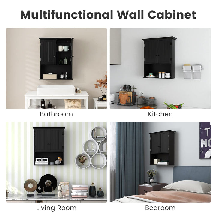 Giantex Bathroom Wall Mounted Cabinet - Storage Cabinet w/Adjustable Shelf