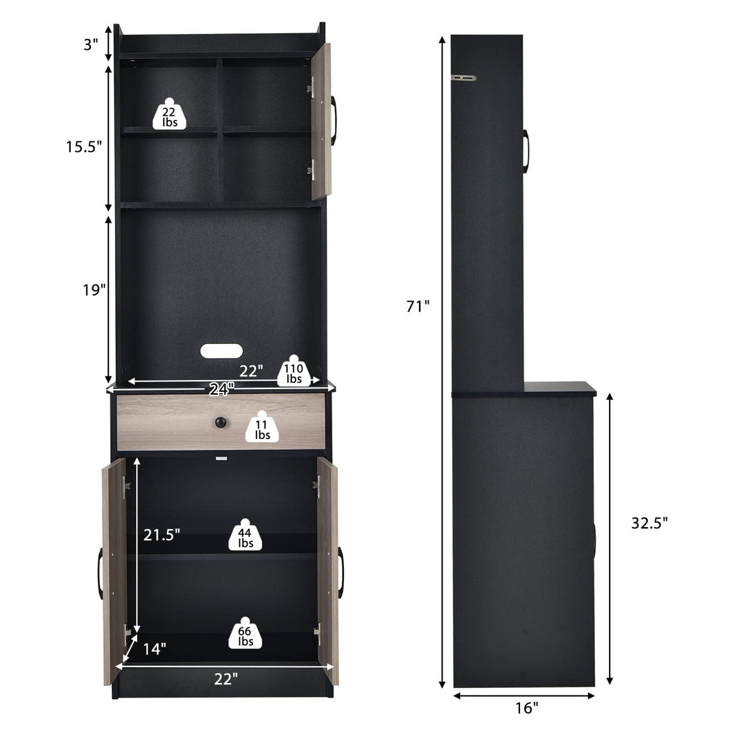 Giantex Kitchen Sideboard, Tall Buffet Hutch Cabinet
