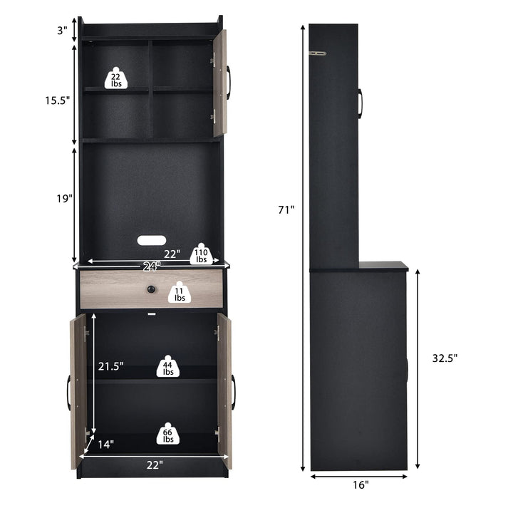 Giantex Kitchen Sideboard, Tall Buffet Hutch Cabinet