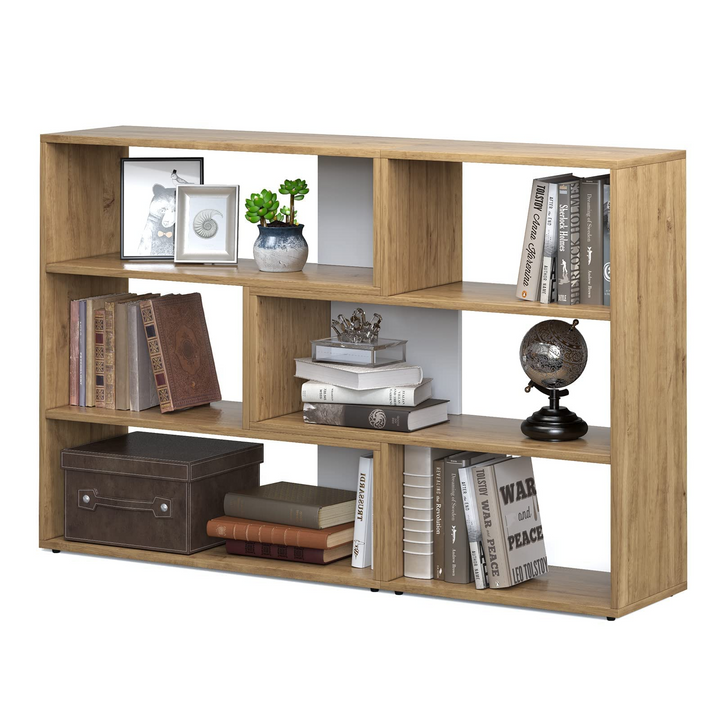 Giantex Open Shelf Bookcase, Separable Cube Bookshelf TV Stand w/ 6 Grids