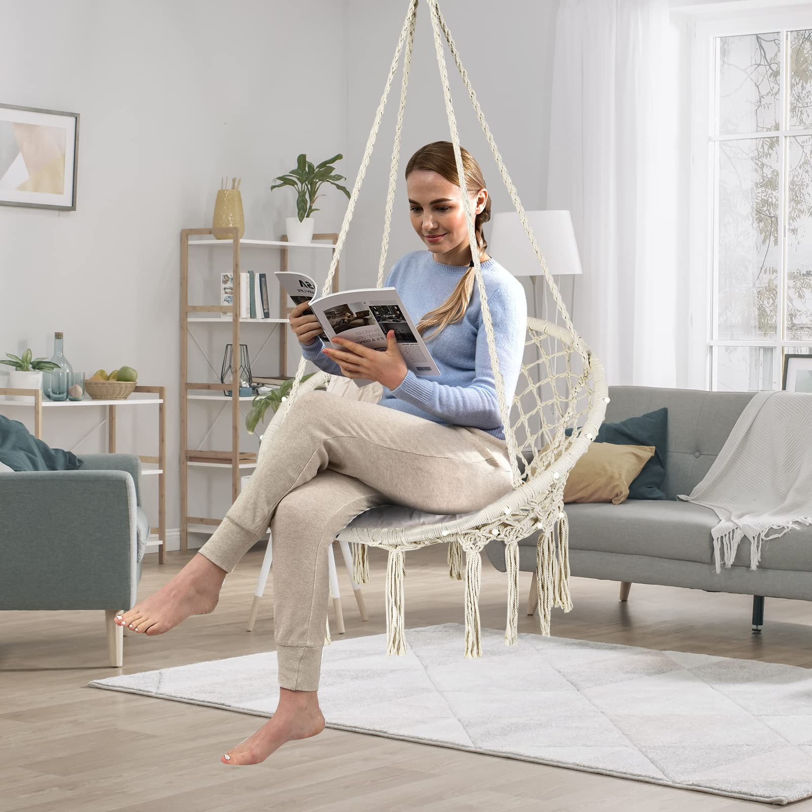 Hammock Chair with Led Lights - Giantex