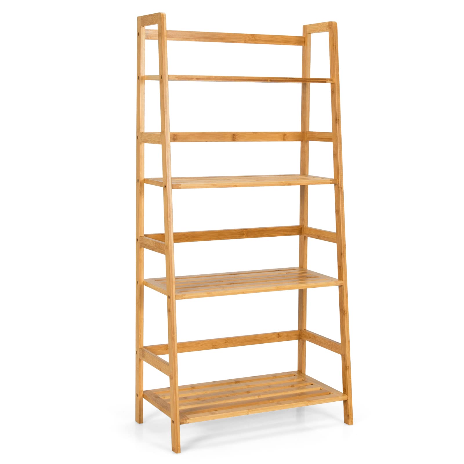 48'' Tall Freestanding Bookcase Storage Rack Plant Stand for Living Room