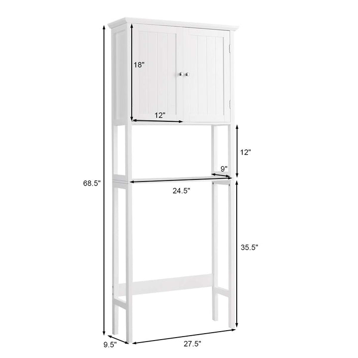 Giantex Toilet Storage Rack W/Double Door