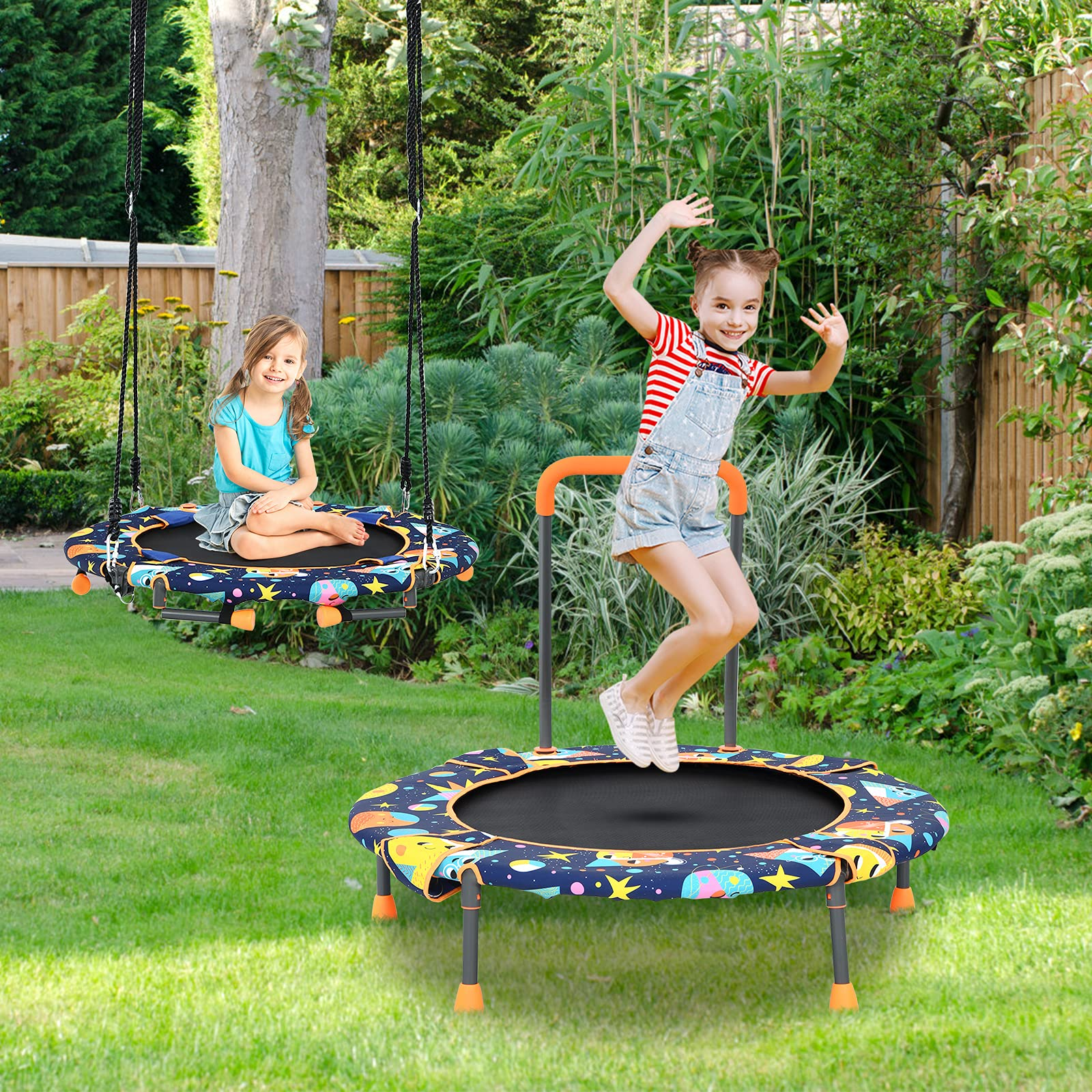 36 Inch 2 in 1 Swing and Trampoline Combo