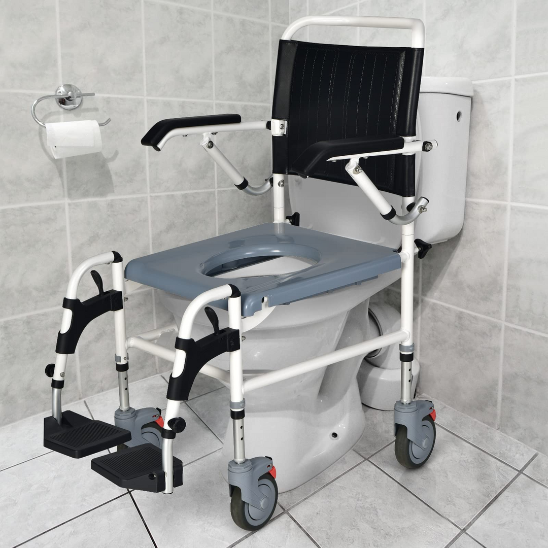 Buy 4-in-1 Bedside Commode Shower Wheelchair Giantex – Giantexus