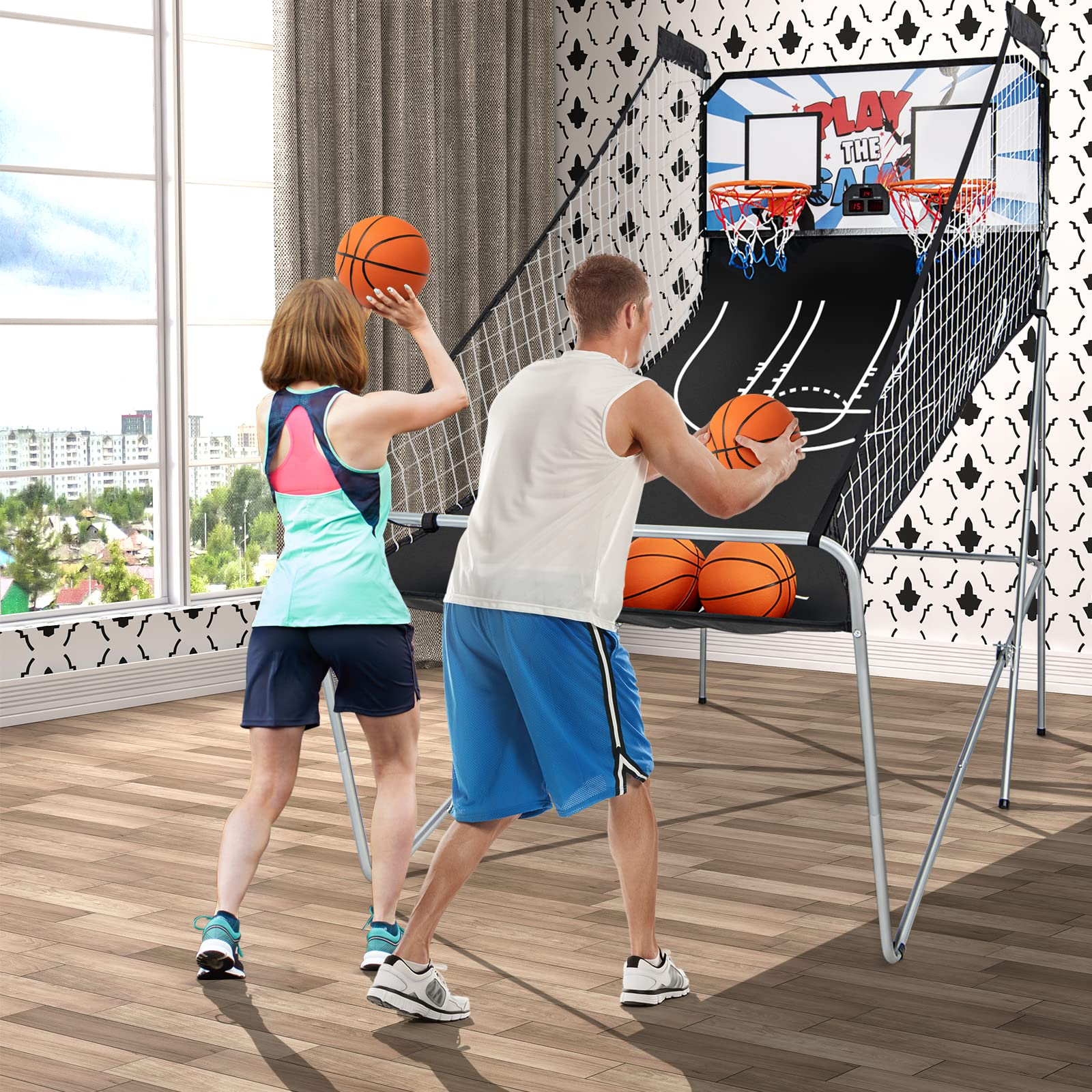 Giantex Folding Basketball Arcade Game