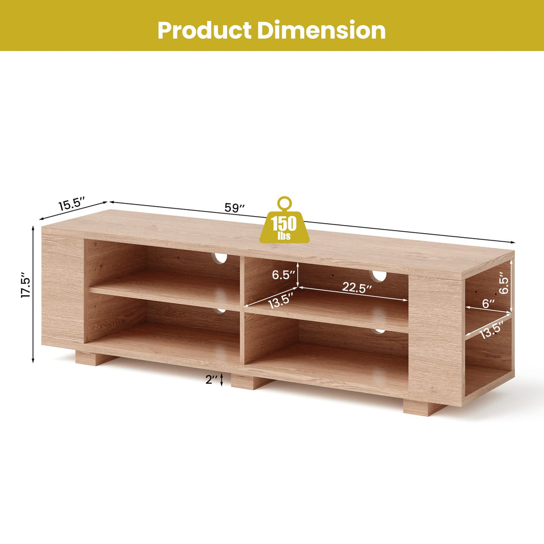 Giantex TV Stand Entertainment Center - Farmhouse Television Table up to 65 Inches TVs, 7 Colors