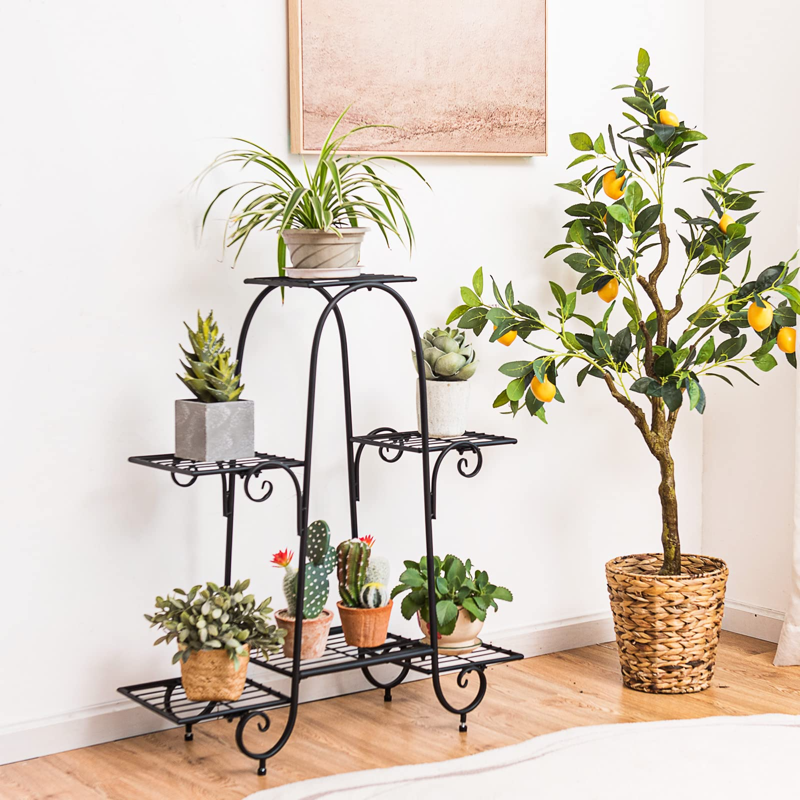 6  Tiers Metal Plant Stand Flower Pots Holder