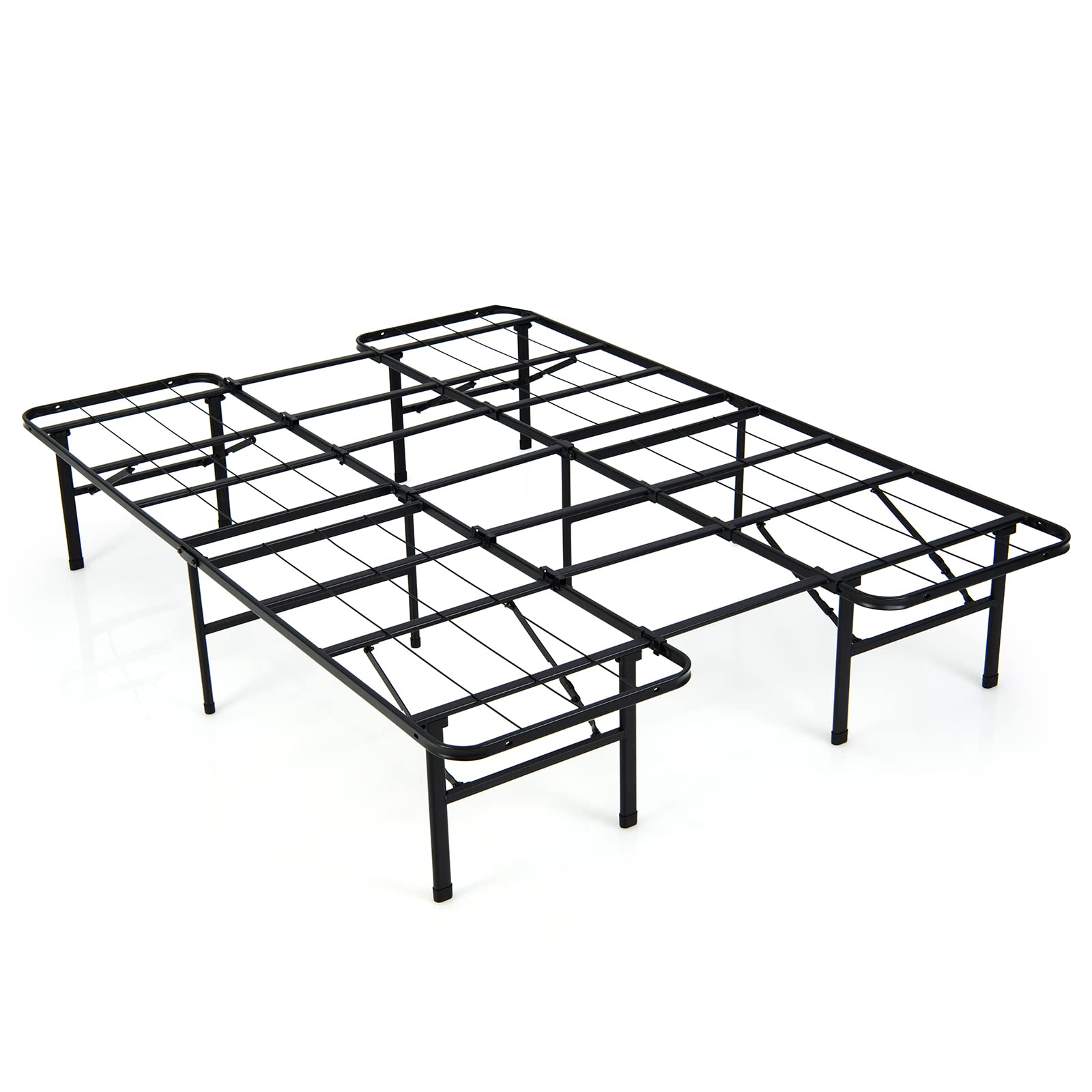 Giantex Folding Bed Frame Steel Platform Bed Twin/Full Size Portable Bed