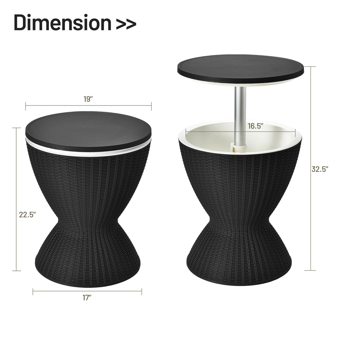 Giantex Cool Bar Table, 8 Gallon Beer and Wine Cooler