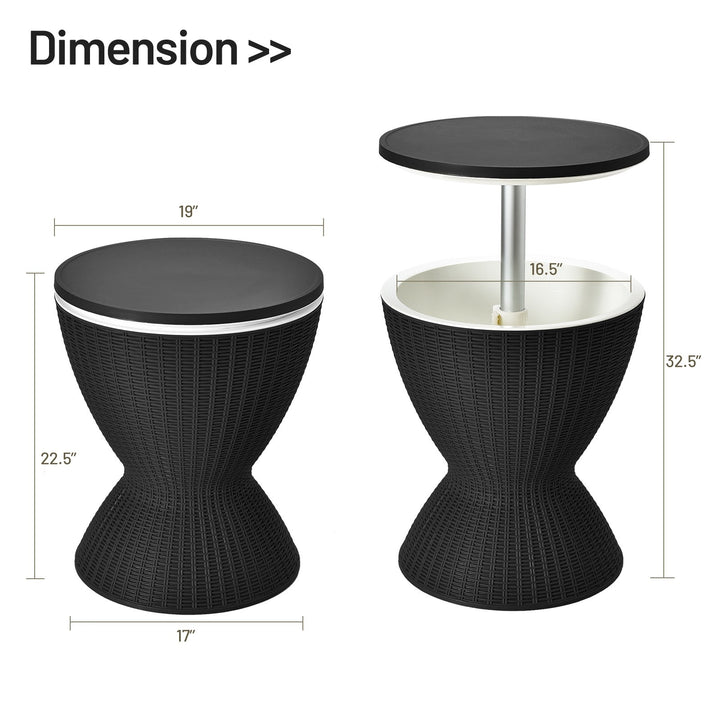 Giantex Cool Bar Table, 8 Gallon Beer and Wine Cooler