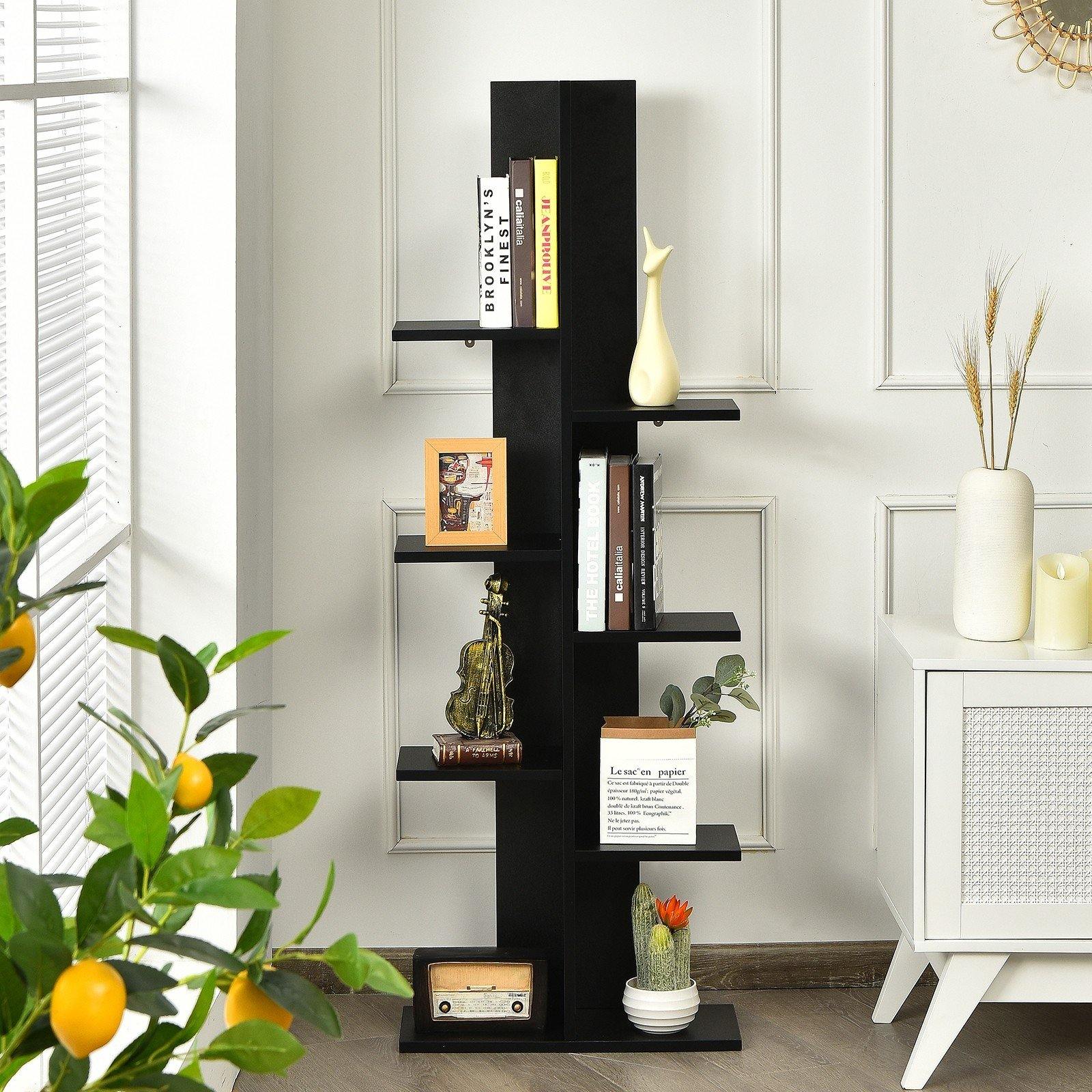 7-Tier Bookshelf, Multipurpose Storage Shelf 9.5 x 8 x 56 inches - Giantexus