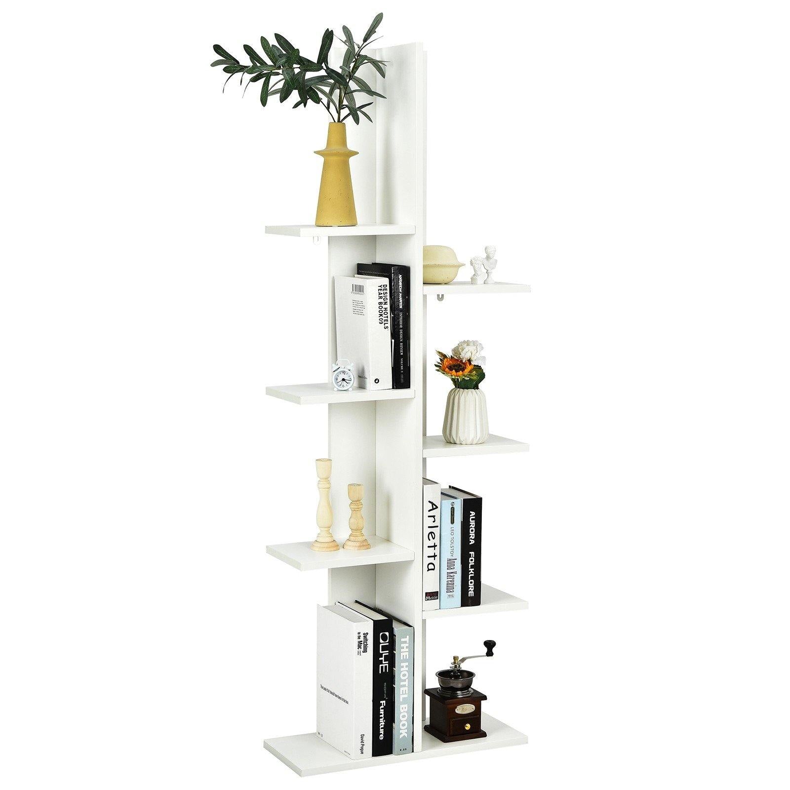 7-Tier Bookshelf, Multipurpose Storage Shelf 9.5 x 8 x 56 inches - Giantexus
