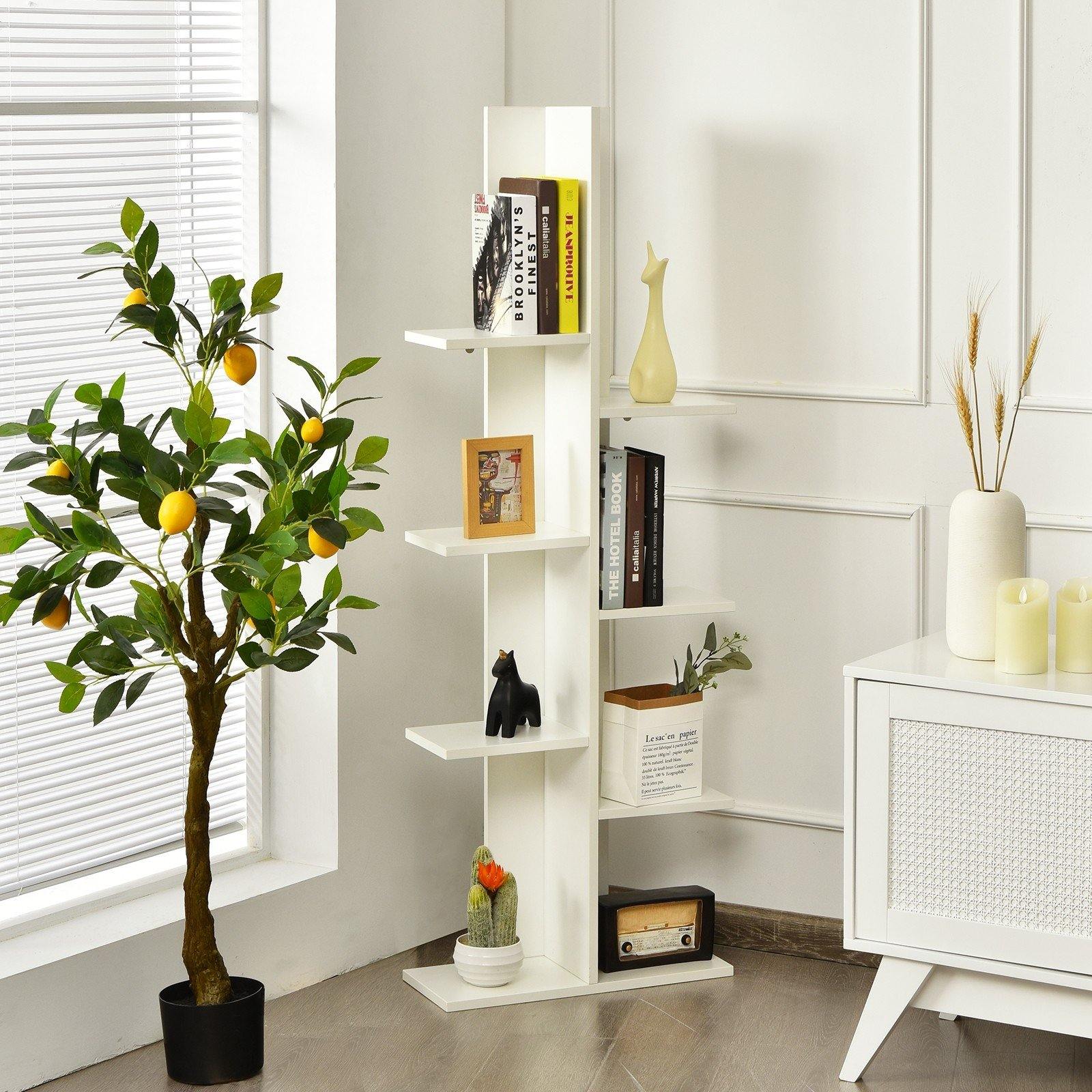 7-Tier Bookshelf, Multipurpose Storage Shelf 9.5 x 8 x 56 inches - Giantexus