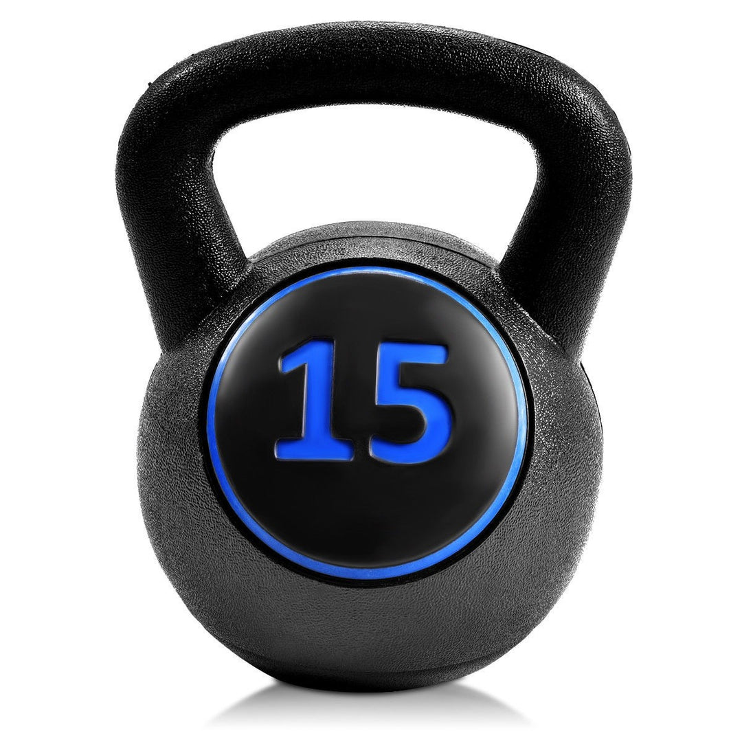 Giantex 3-Piece Kettlebell Weights Set, Weight Available 5,10,15 lbs????o?Black - Giantexus