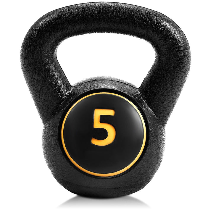 Giantex 3-Piece Kettlebell Weights Set, Weight Available 5,10,15 lbs????o?Black - Giantexus
