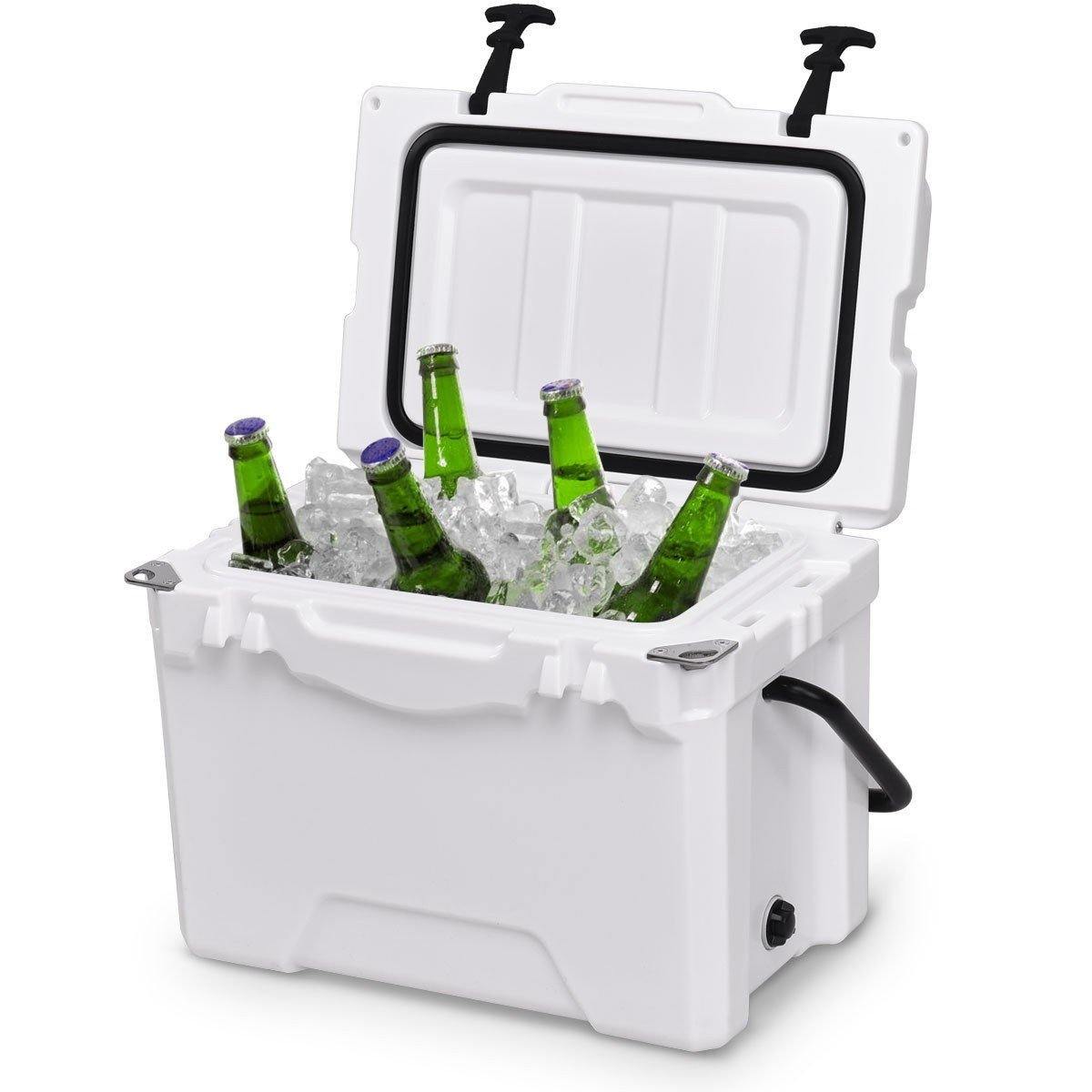 20 Quart Portable Cooler Ice Chest Outdoor Insulated Heavy Duty Cooler - Giantexus