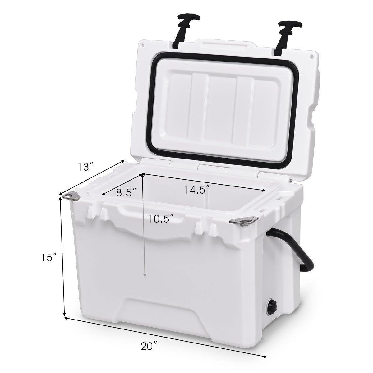 20 Quart Outdoor Insulated Portable Cooler | Ice Chest - Giantex