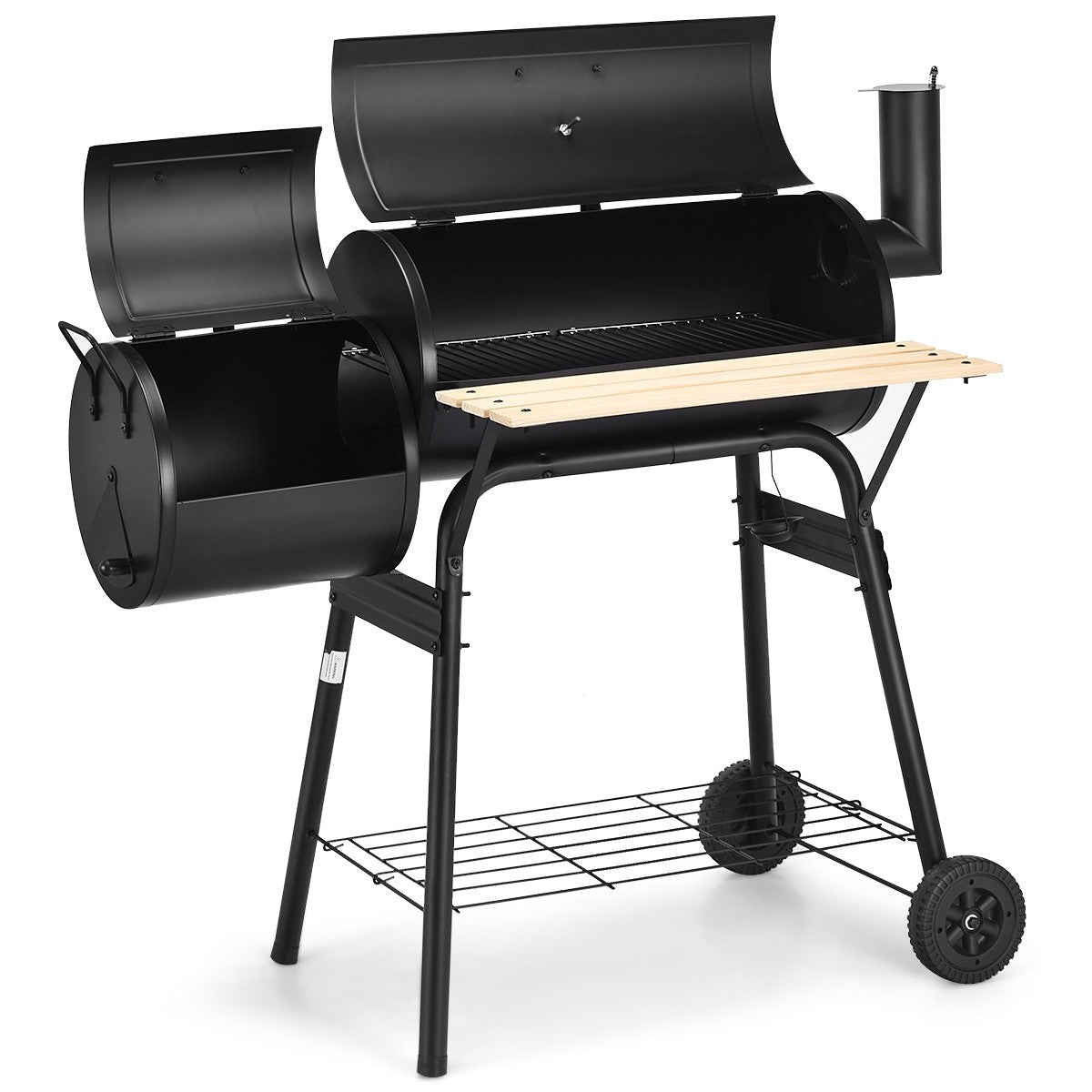 BBQ Charcoal Grill with Offset Smoker - Giantexus