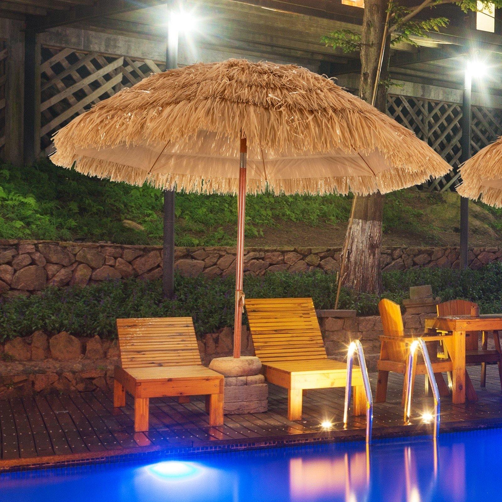 Giantex 6.5 Ft Thatched Patio Umbrella, Hawaiian Tiki Umbrella - Giantexus
