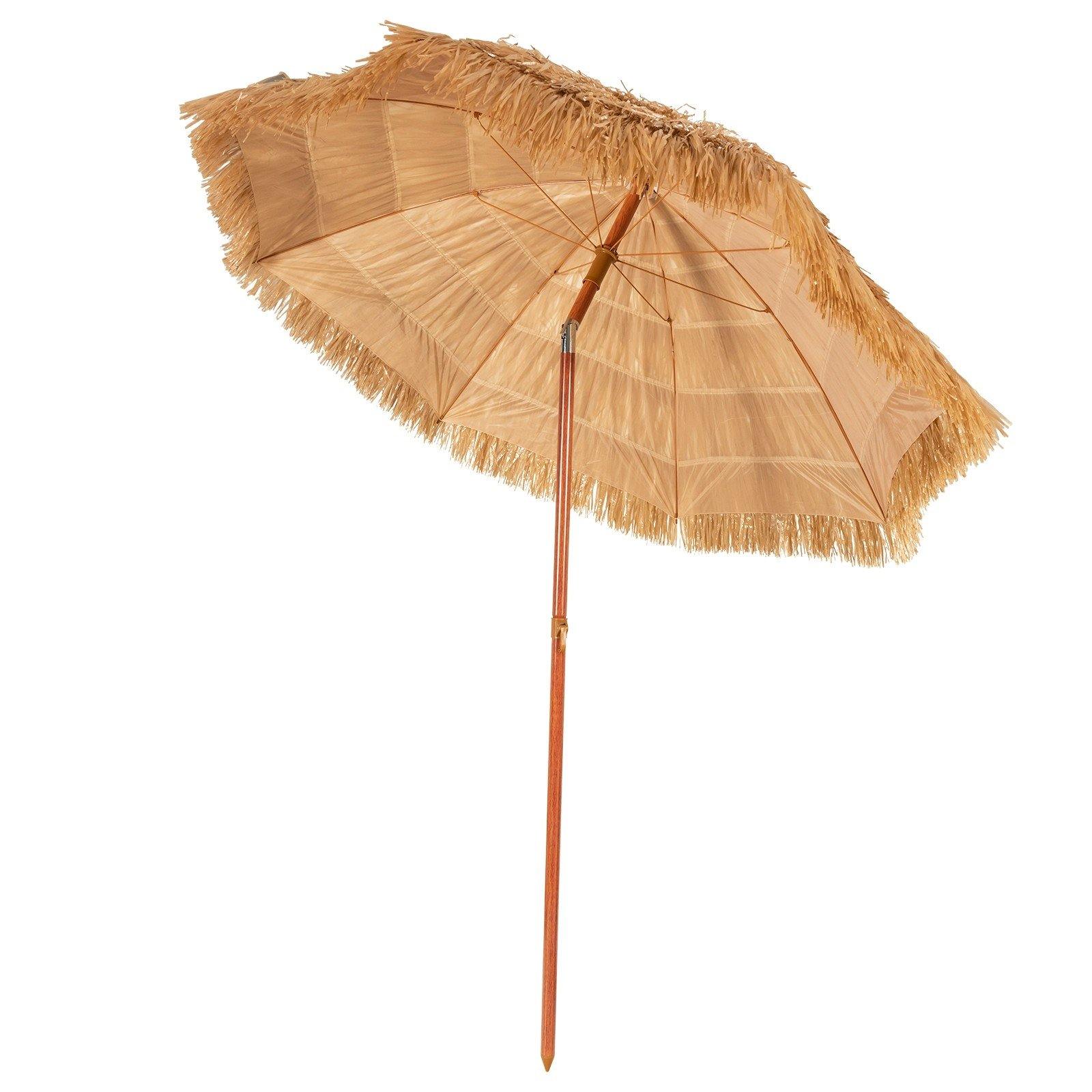 Giantex 6.5 Ft Thatched Patio Umbrella, Hawaiian Tiki Umbrella - Giantexus