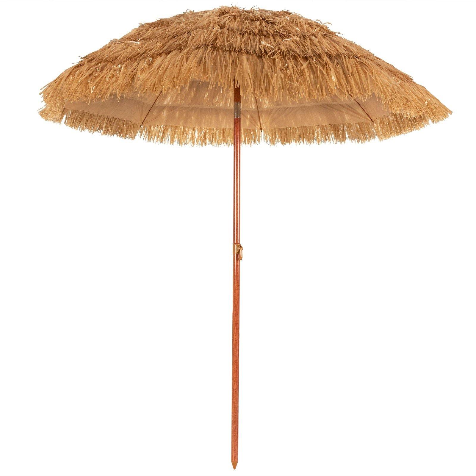 Giantex 6.5 Ft Thatched Patio Umbrella, Hawaiian Tiki Umbrella - Giantexus