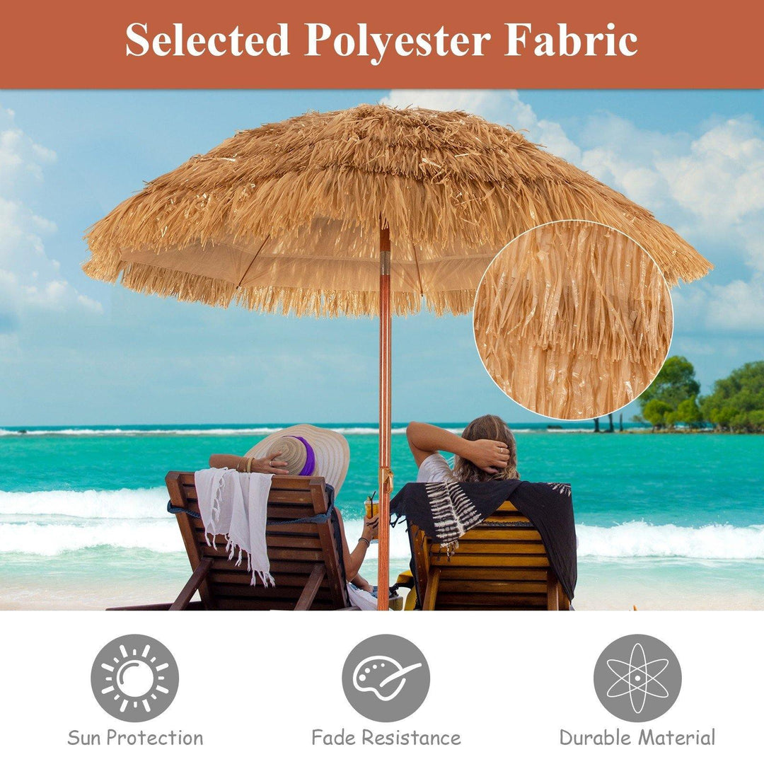 Giantex 6.5 Ft Thatched Patio Umbrella, Hawaiian Tiki Umbrella - Giantexus