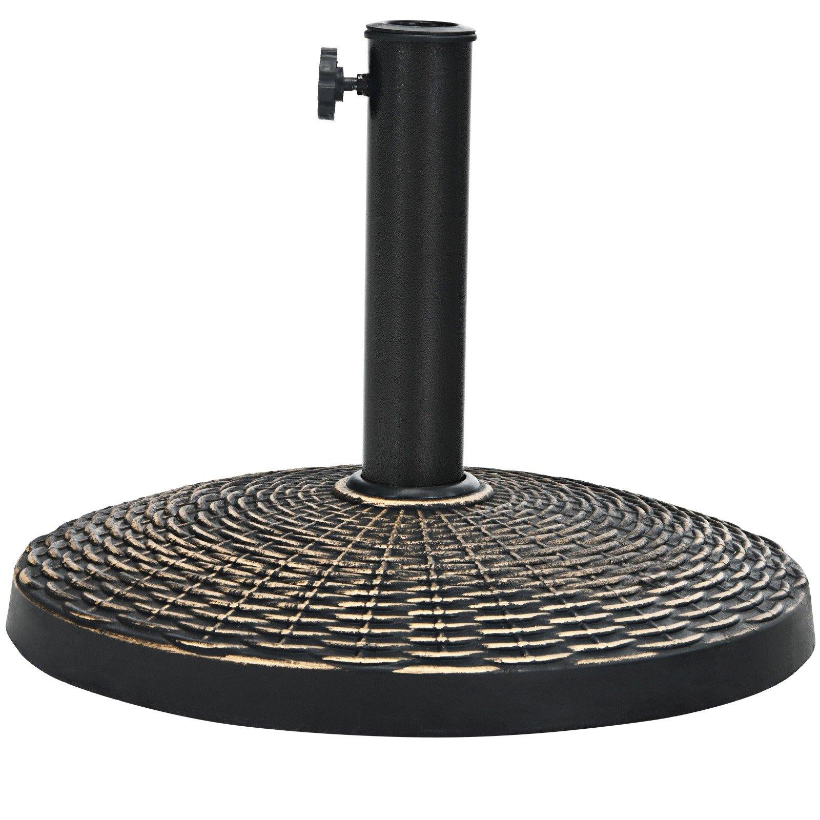 22 LBS Patio Umbrella Base, 18 Inch Round Outdoor Umbrella Stand - Giantexus