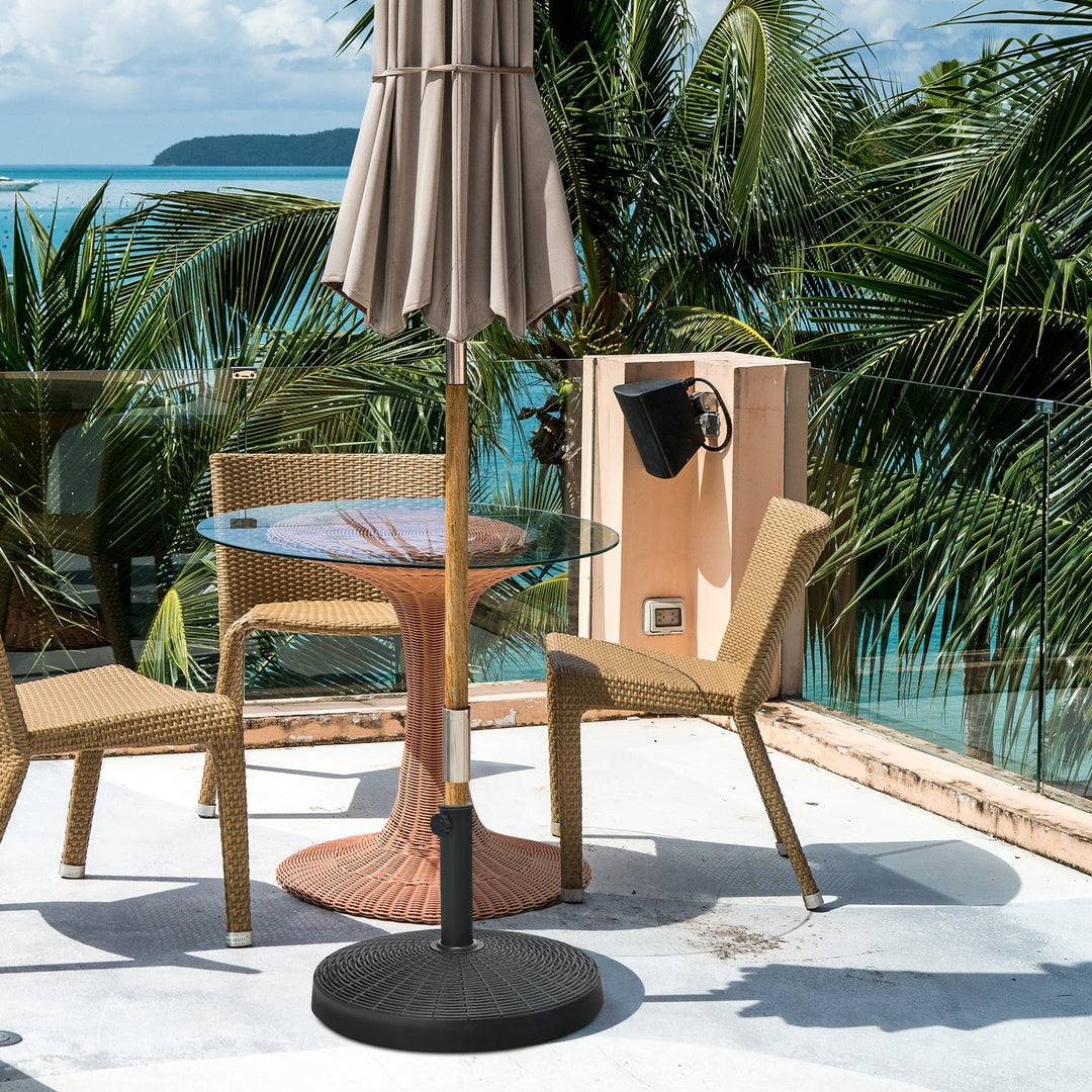 49 LBS Patio Umbrella Stand Black - Giantexus