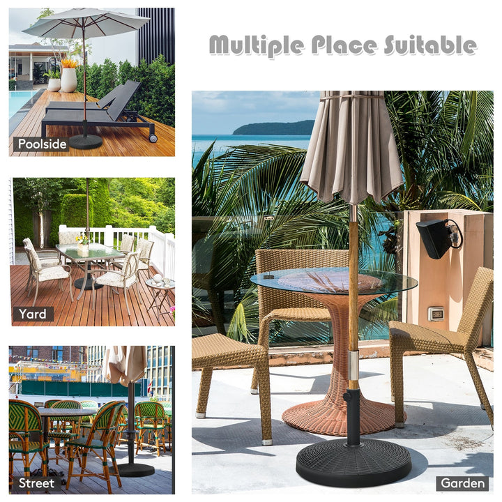 49 LBS Patio Umbrella Stand Black - Giantexus