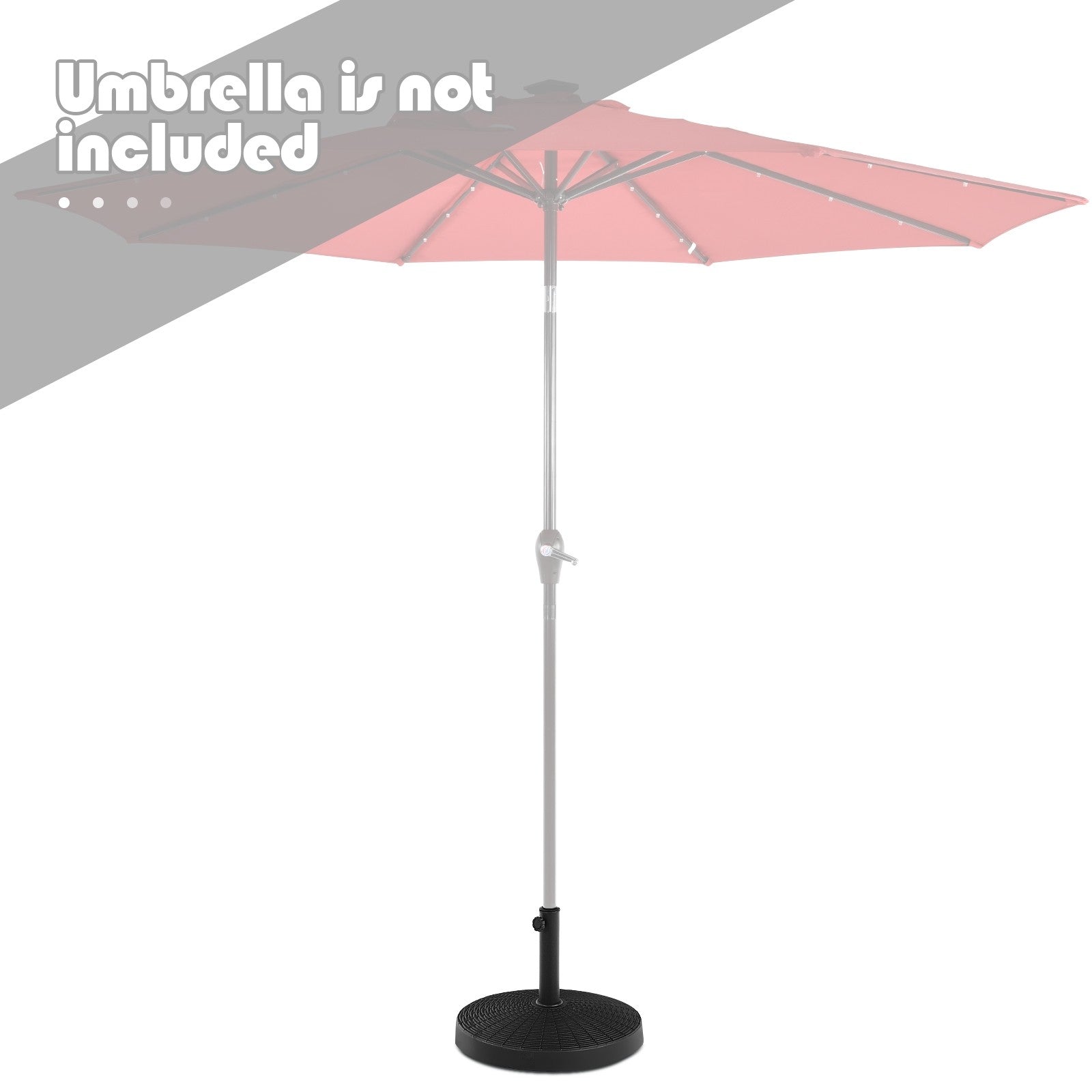 49 LBS Patio Umbrella Stand Black - Giantexus